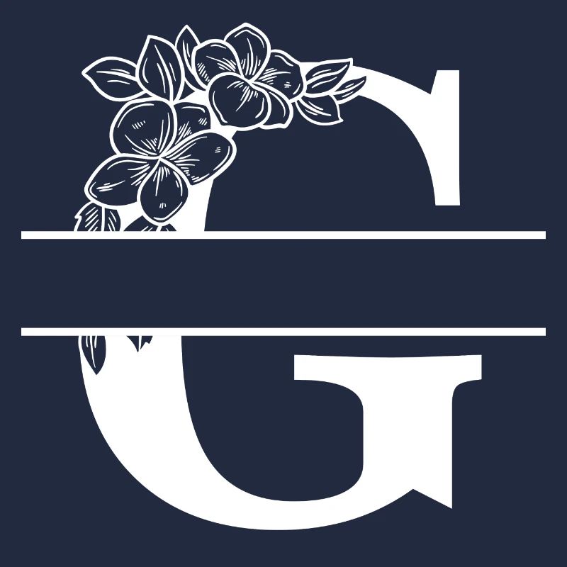 Personalized floral letter G