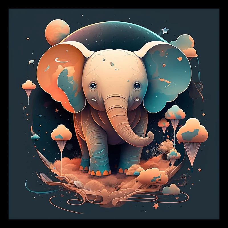 Fantaisie d’éléphant mignon