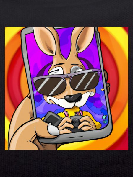 Kangaroo makes selfie gift