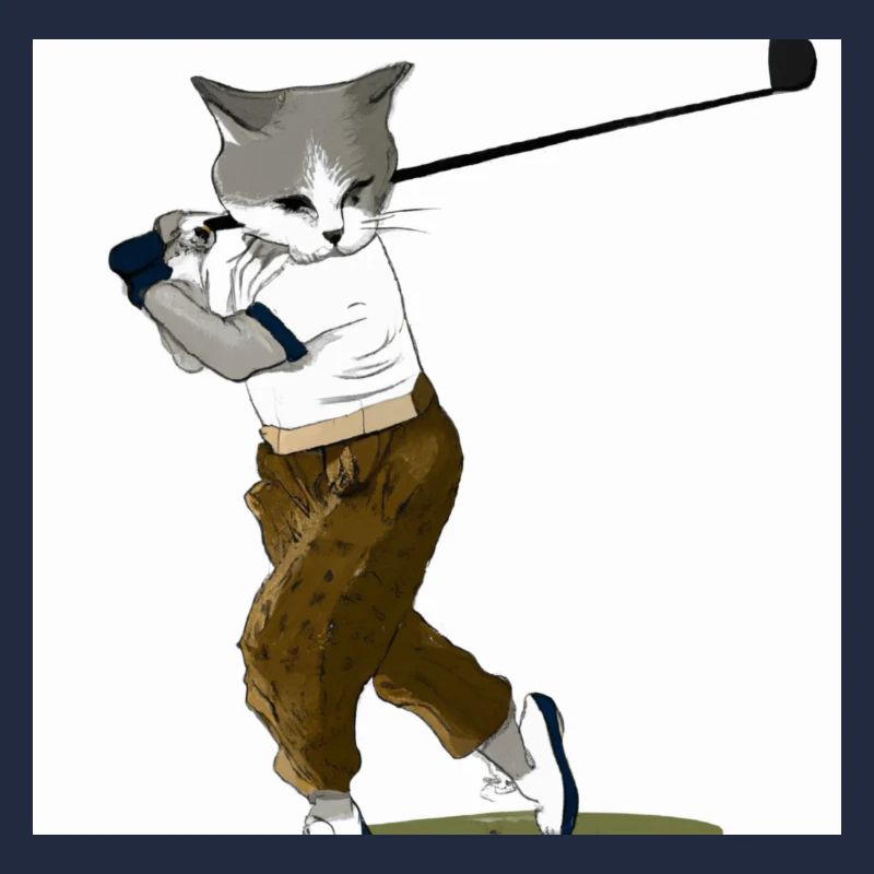 Die golfende Katze