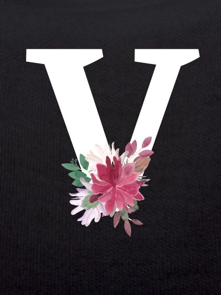 Letter v floral