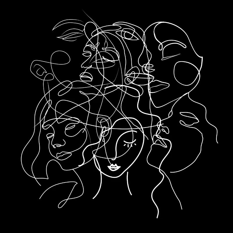 Face line black