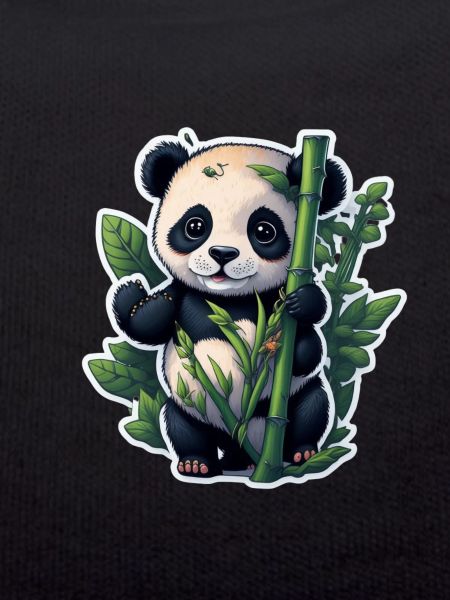 Panda mignon avec bambou