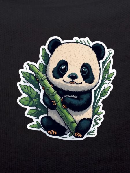 Panda mignon avec bambou