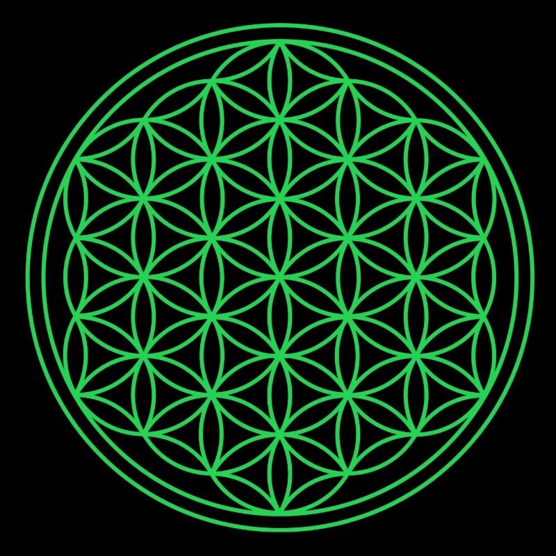 Chakra Fleur de Vie Yoga Vert