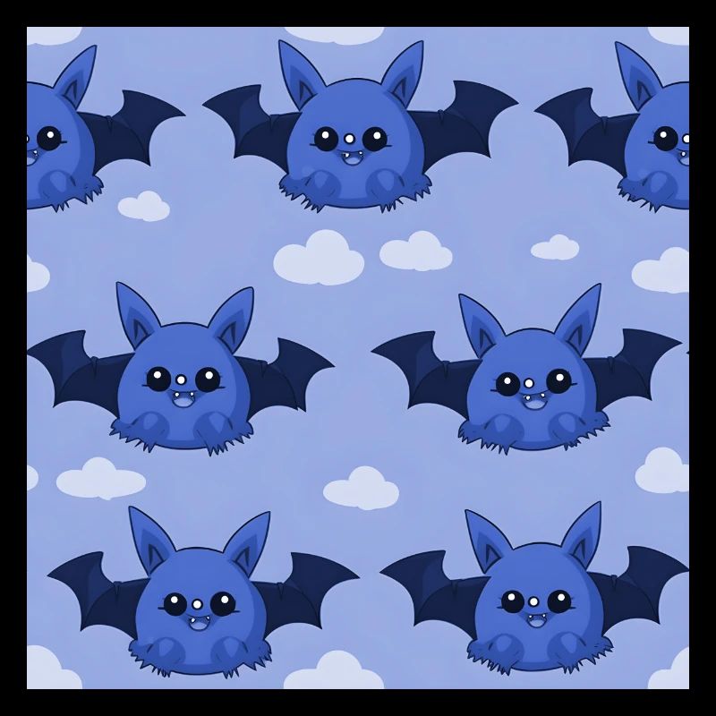 Whimsical Winged Friends: Süße Comic-Fledermäuse