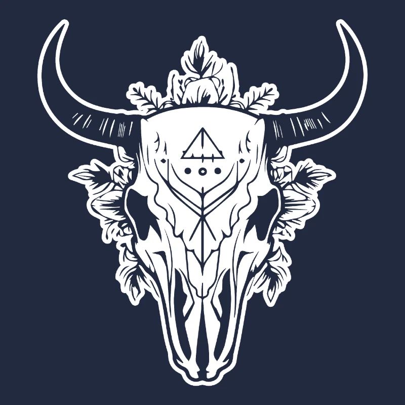 Kuh Schädel Boho