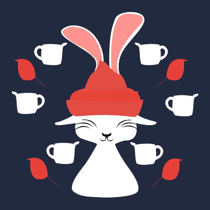 Lapin feuilles de thé