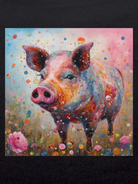 Bright Colourful Pig Art