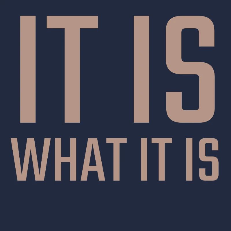 it is what it is