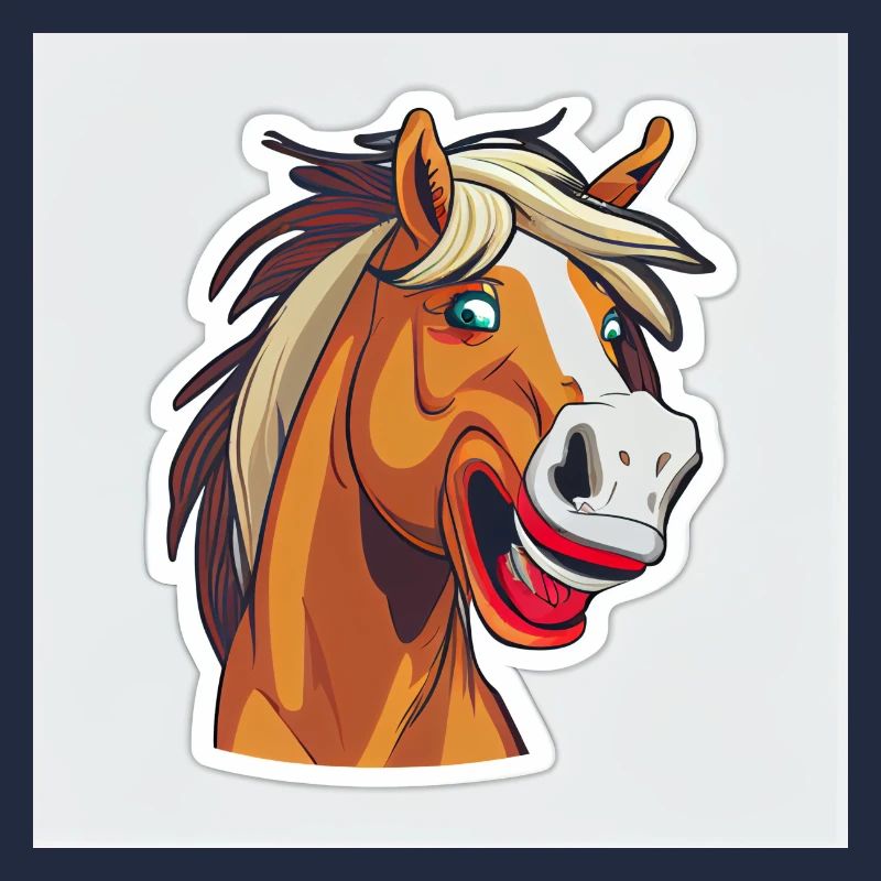 Cheval de dessin animé fou