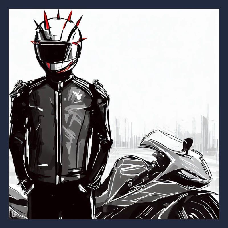 Dessin au crayon de moto