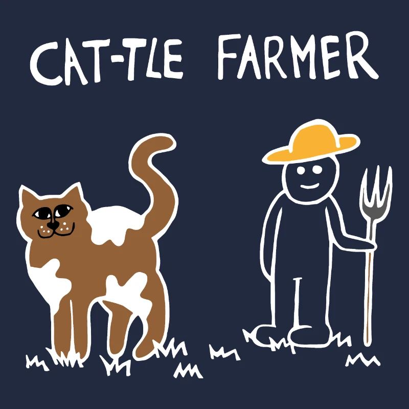 Éleveur de chats bovins (blanc)
