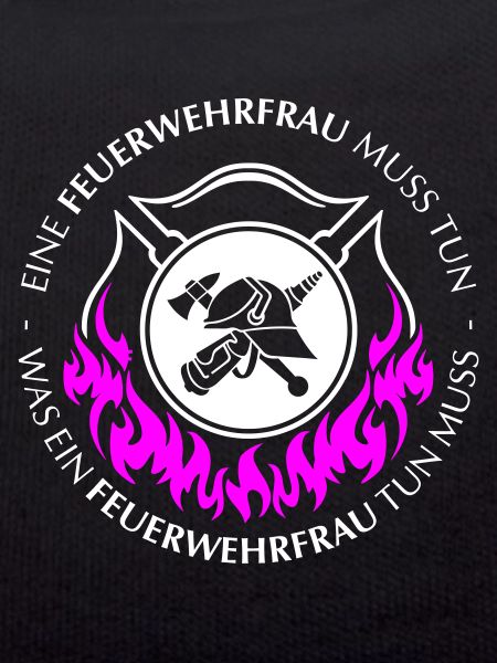 Eine Feuerwehrfrau muss tun hell