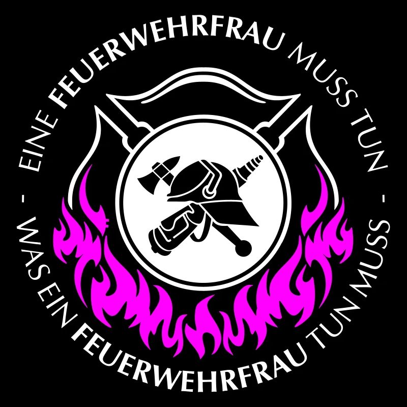 Eine Feuerwehrfrau muss tun hell