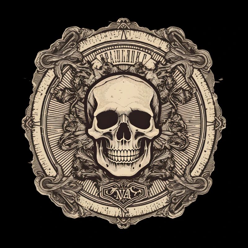 Dunkle Schädelwarnung