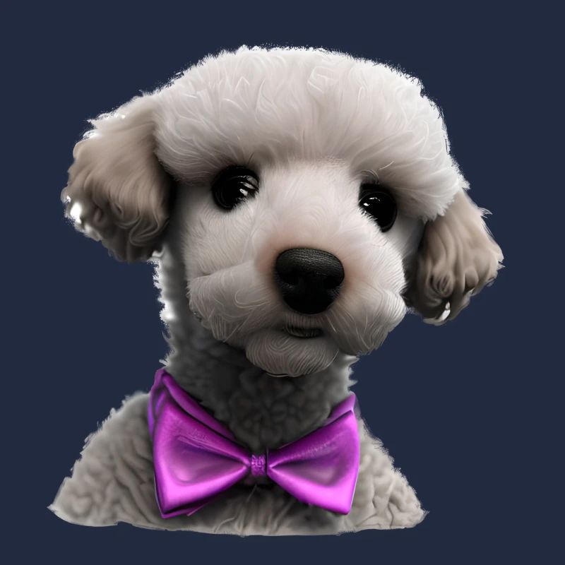 Caniche avec nœud papillon Propriétaire du chien Caniche chiot Chiot