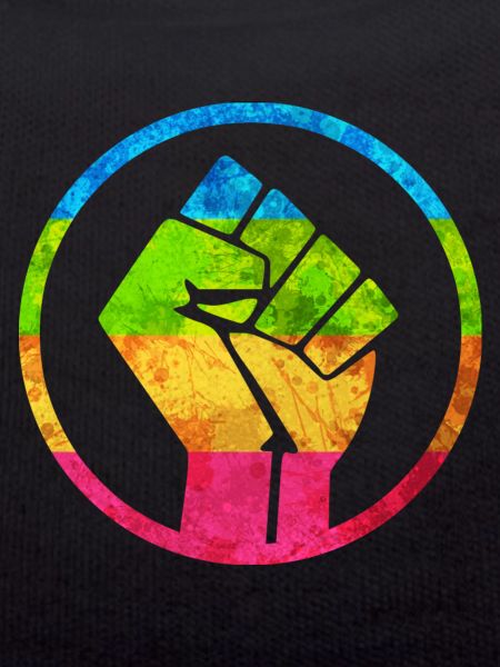 Fist Flag out Panromantic