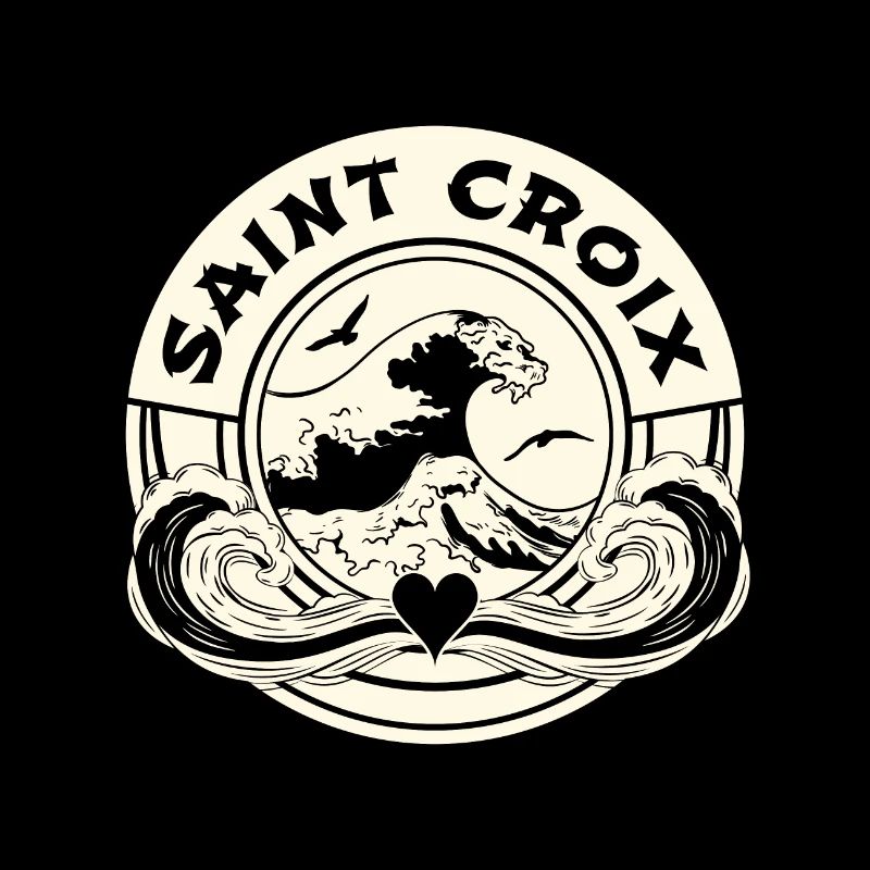 Sainte-Croix Vagues de la mer des Caraïbes