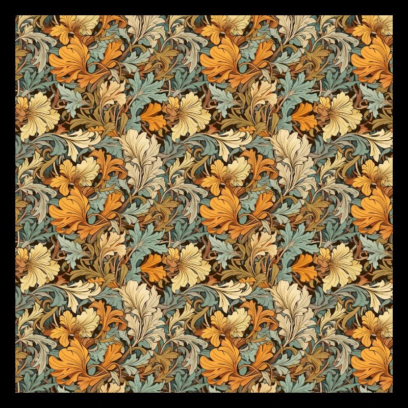 Leaves Seamless Pattern Leaf Foliage Nature Print