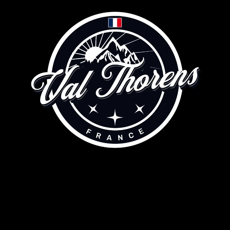 Val Thorens France Vintage Drapeau Français