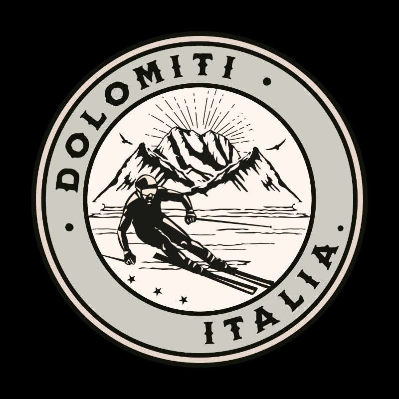 Dolomiti Italia Vintage Skiing