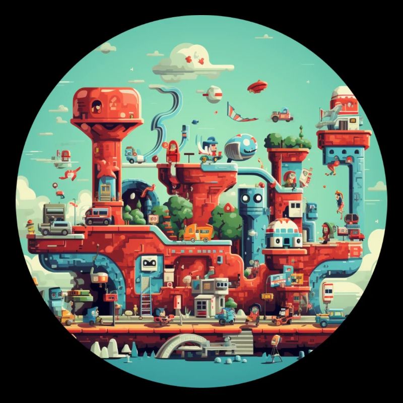 Nostalgisches Retro Videospiel