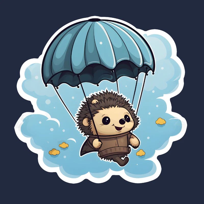 Igel mit Fallschirm