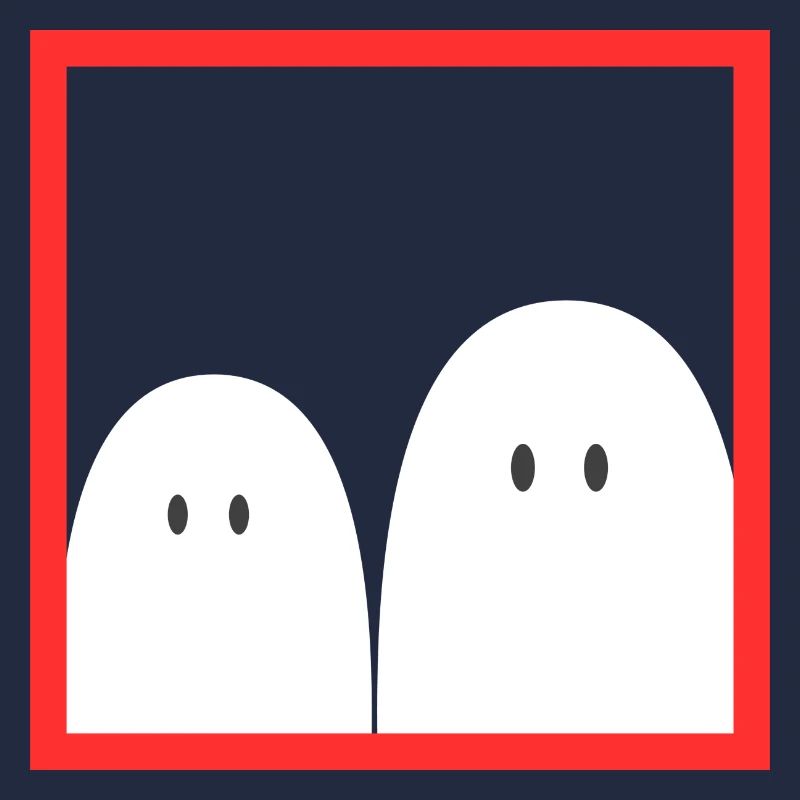 Ghost in a red frame