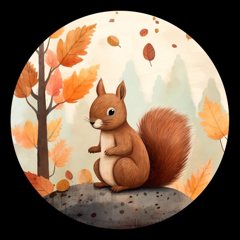 Écureuils en automne