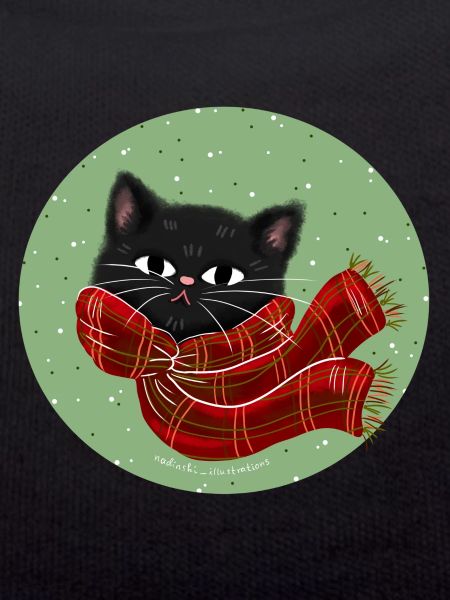 Chat avec écharpe