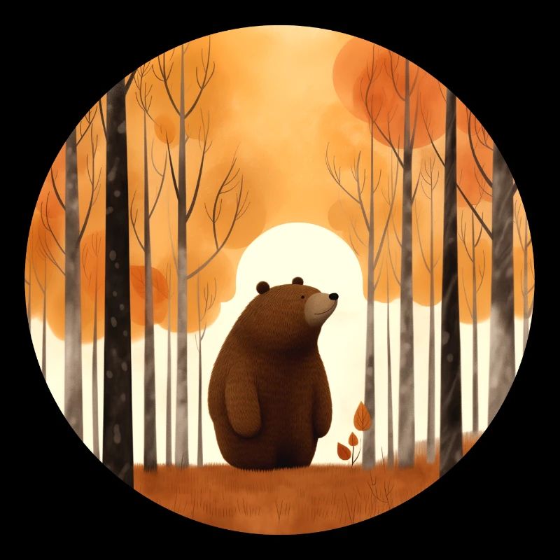 Ours dans la forêt d’automne