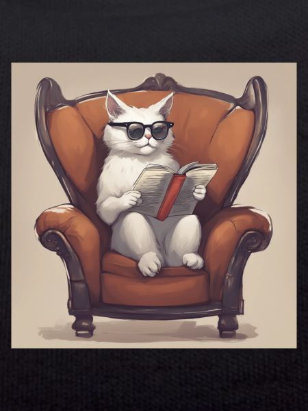 Chat blanc dans un fauteuil