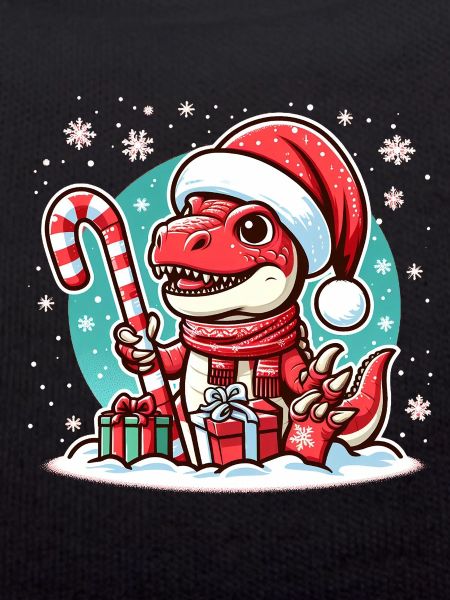 Christmas Red Dinosaur