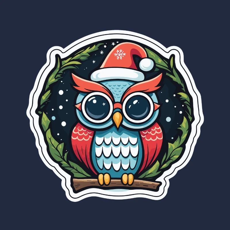Eule Weihnachten Zeichnung