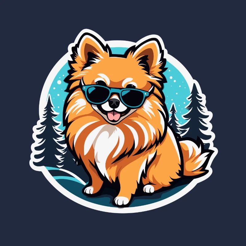Pomeranian Christmas Drawing