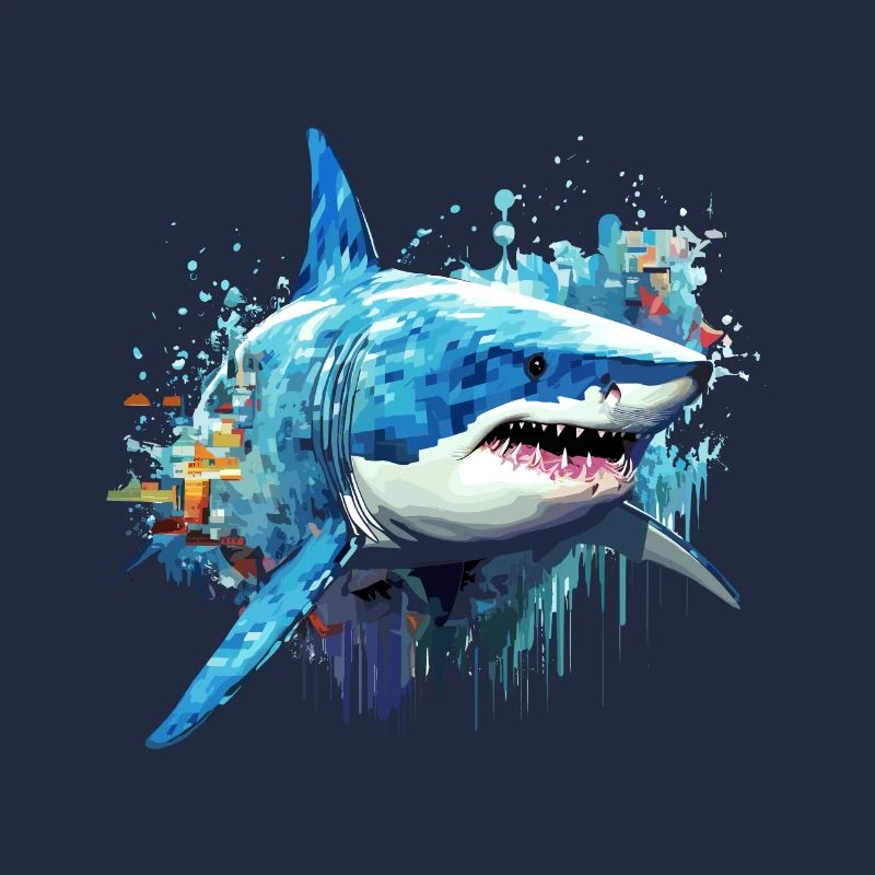 Requin Poisson Océan Monde Faune Merveille Abstrait