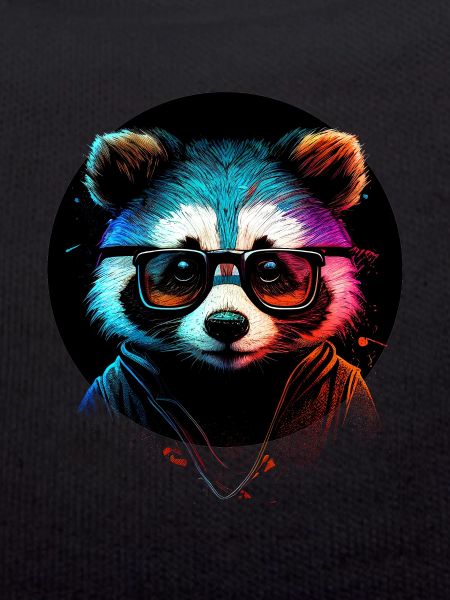 Hipster-Waschbär