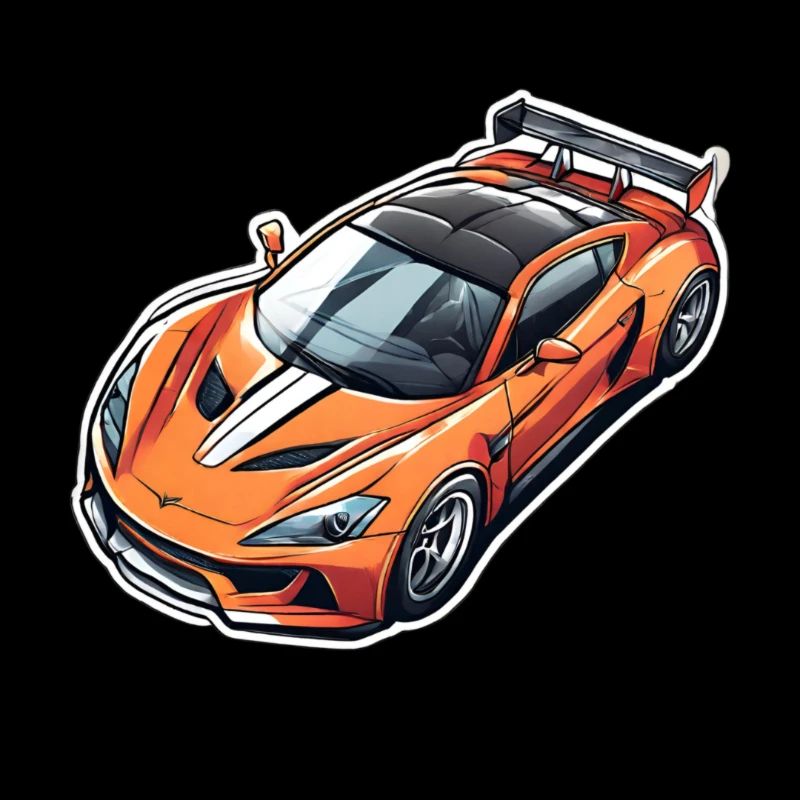 Machine de course orange / Voiture de sport