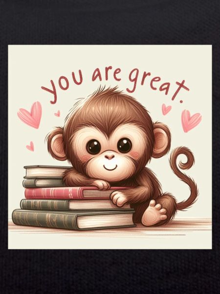 Monkey with books