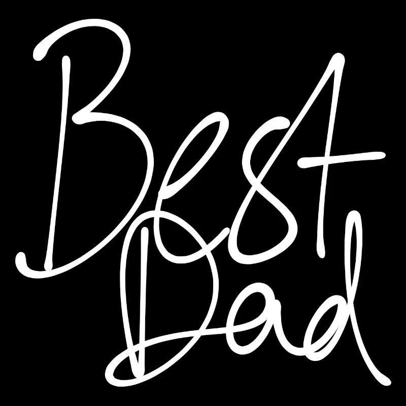 BESTER PAPA HANDGESCHRIEBEN WEISS