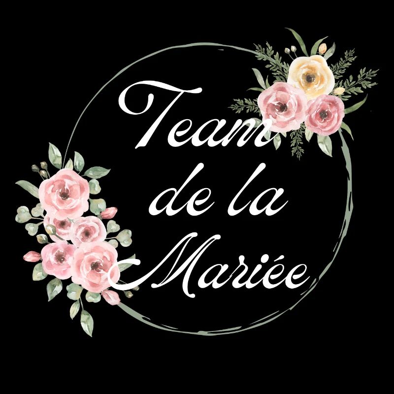 Das Team der Braut mit rosa Blumen