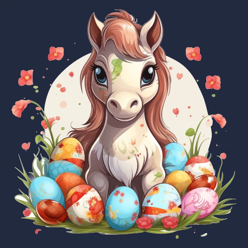 Easter eggs with bangs