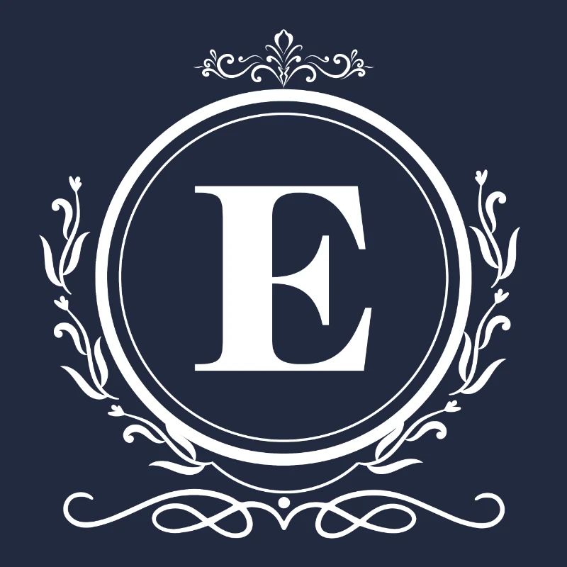 Buchstaben-E-Dekoration