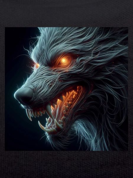 Loup Effrayant Dangereux Hyperréalisme 3D