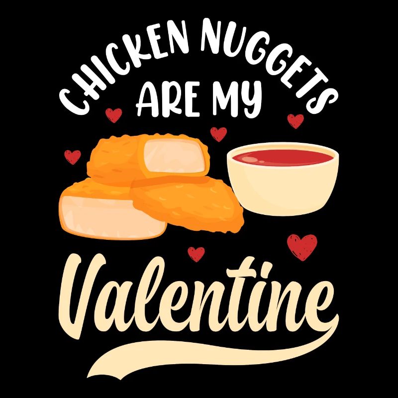 Les pépites de poulet sont mes rayures rétro de la Saint-Valentin