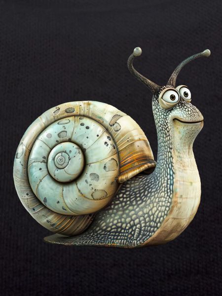 Funny Vineyard Snail