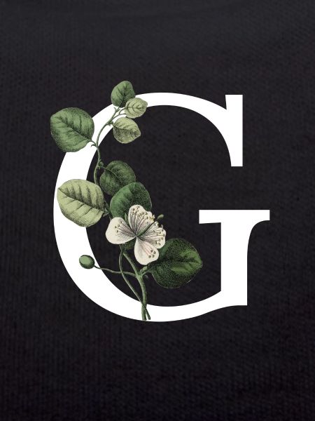 Letter G Botanical Green