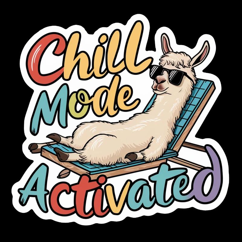 Llama Chill - Beach Humor