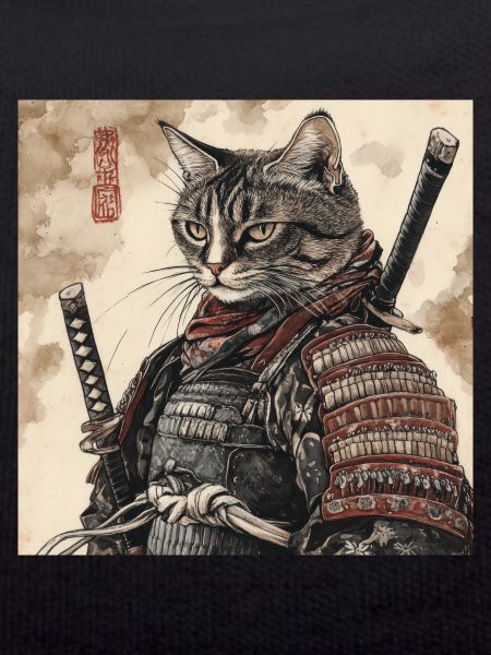Cat Samurai Japan Ukiyo-E
